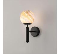 Applique Murale Vinta Earth Planet - Applique LED en Verre Bleu pour Chambre d'enfant, Style Milieu du siècle, Pied Noir, décoration Rustique pour Chambre, Bureau, escalier et Couloir