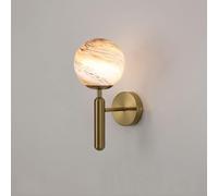 Applique Murale Vinta Earth Planet - Applique LED en Verre Bleu pour Chambre d'enfant, Style Milieu du siècle, Pied Noir, décoration Rustique pour Chambre, Bureau, escalier et Couloir