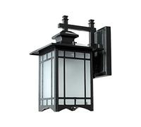 Applique Murale Vintage d'extérieur étanche à la Pluie, Lanterne carrée Noire, éclairage Mural d'extérieur à Une lumière, Lampe Murale en Aluminium antirouille, Ampoule rétro Ediso