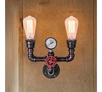 Applique murale vintage en forme de tuyau d'eau rétro industrielle, design steampunk, applique murale de loft, douille E27, éclairage LED pour bar, café, escaliers, allée, restaurant, couloir