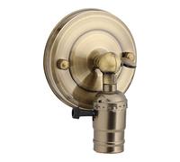 Applique Murale Vintage Industrielle E27 en Métal avec Interrupteur pour Cuisine Salle à Manger Loft Café Bar Éclairage Rétro en Bronze