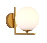 Applique murale vintage noire avec globe blanc laiteux E26/E27 Base E26/E27 Luminaire élégant pour salle de bain et couloir Parfait pour la décoration de la chambre et l'éclairage d'ambiance