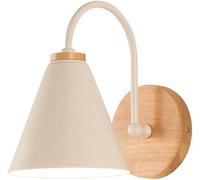 Applique Murale Vintage Style Nordique, Style Rustique, Style Ferme, Lampe de Chevet, Bois Blanc, col de Cygne, métal, Vintage, pour Chambre à Coucher, Salon, Salle de Bain