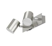 ledscom.de Applique murale WAIKA, à deux flammes, avec interrupteur, chrome mat, incl. ampoules LED GU10 450lm blanc chaud chacune