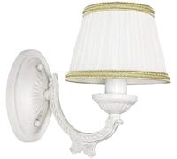 Applique Murale Wandleuchte Chambre Salon Tissu Métal E14 Blanc Classique