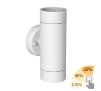 Applique murale WEDO pour extérieur blanc acier inoxydable IP44 Up & [EEK: F]