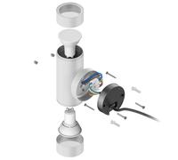 Applique murale WEDO pour l'extérieur blanc acier inoxydable IP44 à deux [EEK: F]
