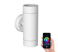 Applique murale WEDO pour l'extérieur blanc acier inoxydable IP44 Up & [EEK: F]