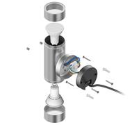 Applique murale WEDO pour l'extérieur chrome mat acier inoxydable IP44 Up & [EEK: E]