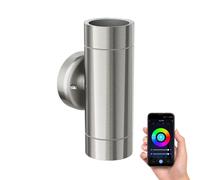 Applique murale WEDO pour l'extérieur chrome mat acier inoxydable IP44 Up & [EEK: F]