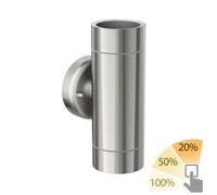 Applique murale WEDO pour l'extérieur chrome mat acier inoxydable IP44 Up & [EEK: F]