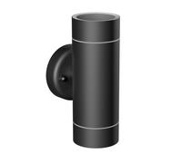 Applique murale WEDO pour l'extérieur IP44 up/downlight noir mat rond 2x GU10