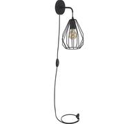 Applique Noir Moderne Cadre Design Max. Longueur 2m avec Interrupteur Intérieur