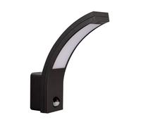 Applique noire pour l'extérieur avec détecteur de mouvement, LED 15W Blanc naturel, pour façade de maison, garage, terrasse