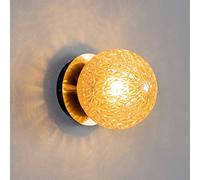 Applique Orian dorée globe verre 13 cm | Structure en métal doré, globe en verre de 13 cm, design compact et décoratif