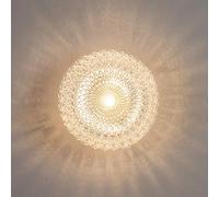 KOSILUM - Applique ou plafonnier rosace en verre - Anthemis - Lumière Blanc Chaud Eclairage Salon Chambre Cuisine Couloir - - - G9 - IP20