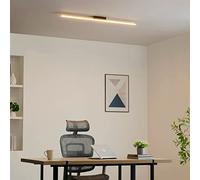 Applique ou plafonnier LED Nagai noir 122 cm | LED intégrées, aluminium noir, longueur 122 cm, pose verticale ou horizontale, transformateur intégré