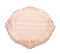 Applique Ovale en Bois Sculpté, 10,2 CM, Style Européen Français | Non Peinte, Faite la Main et Polie, Bords Arrondis, Pose DIY Facile pour Cadres et Armoires
