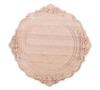 Applique Ovale Sculptée sur Bois Style Européen Français, 10,20 CM | Finition Brute, Surface Polie et Bords Arrondis, Pose Amovible, Usage Déco Maison pour Portes et Lits