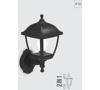 Applique PALERMO 1xE27/40W,IP44, noir L : 230, l : 190, H : 377, douille E27, dimmable