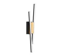 Applique PANAGRIA LED 2X6,3W en acier et bois noir et marron 75x0x540mm