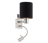 Applique PASTERI E27 1X40W en acier nickel mat 150x0x380mm