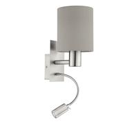Applique PASTERI E27 1X40W en acier nickel mat 150x0x380mm