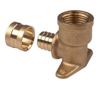 Applique PER coudé 90° à glissement - F 1/2' - Ø 20 mm - PB tub
