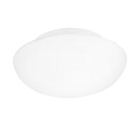 Eglo Lampe de plafond Ella, Ø 35 cm, applique 2 flammes, luminaire en acier et verre blanc, opalin mat, lampe salon, cuisine, bureau, couloir, douille E27