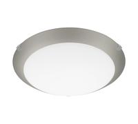Eglo Applique plafond MARS 1 E27 en métal argenté et verre blanc satiné