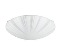 Applique plafond MARS 1 E27 en verre satiné blanc et métal blanc
