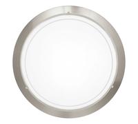 Applique plafond PLANET 1 E27 en métal et verre blanc satiné