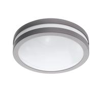 Applique/Plafonnier extérieure connectée LOCANA-C IP44 LED 14W en acier galvanisé argent D260mm