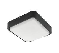 Applique/Plafonnier extérieure connectée PIOVE-C IP44 LED 14W en fonte d'aluminium noir 250x0x250mm