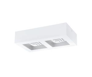 Applique/Plafonnier FERREROS LED 2X6,3W en acier blanc 255x140x60mm