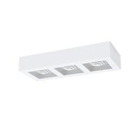 Applique/Plafonnier FERREROS LED 3X6,3W en acier blanc 370x140x60mm