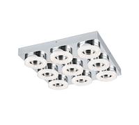 Applique/Plafonnier FRADELO LED 9X4W en acier chrome 440x440x70mm