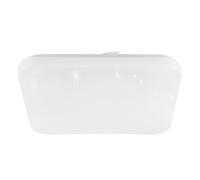 Eglo Luminaire plafonnier Frania-S, panneau LED effet cristal, lampe de plafond pour salle de bains, couloir et cuisine, acier et plastique blanc, blanc neutre, IP44, 33 x 33 cm
