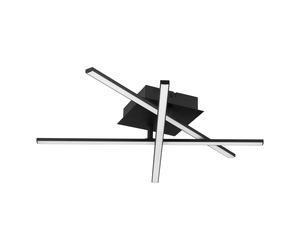 Applique/Plafonnier LASANO 3 LED 3X3,5W en acier et aluminium noir 500x145x90mm