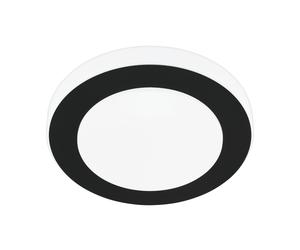 Applique/Plafonnier LED CARPI IP44 LED 3X3,6W en acier noir et blanc D300mm