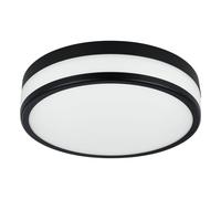 Applique/Plafonnier LED PALERMO IP44 LED 3X5,7W en acier noir D300mm