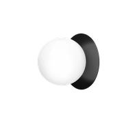 Applique/ Plafonnier Nuura Liila 1, Noir moyen/Opale