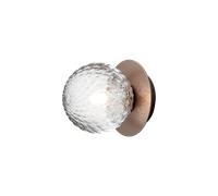 Applique/ Plafonnier Nuura Liila 1 Petit Bronze foncé/Verre Transparent
