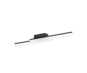 Applique/Plafonnier PALMITAL IP44 LED 2X11W en aluminium et acier noir 880x100x90mm