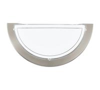 Eglo Applique murale Planet 1 – 1 flamme, métal et verre, nickel mat, blanc, douille E27