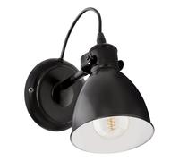 Applique PRIDDY E27 1X40W en acier noir et blanc 130x0x215mm