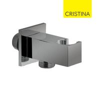 Applique prise d'eau carrée Métal Brossé Hydrothérapie - CRISTINA ONDYNA PD44777