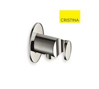 Applique prise d'eau ronde métal brossé Hydrothérapie - CRISTINA ONDYNA PD44677