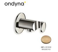 Applique Prise D'Eau Ronde Or Rose Brosse HYDROTHERAPIE - CRISTINA ONDYNA PD44634P