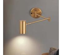 Applique réglable Bras pivotant Applique murale vintage Lampe de chevet à bras long en métal avec prise Lampe de lecture murale rotative à 360 ° Bras articulé réglable Éclairage mural Intérieur Rétro